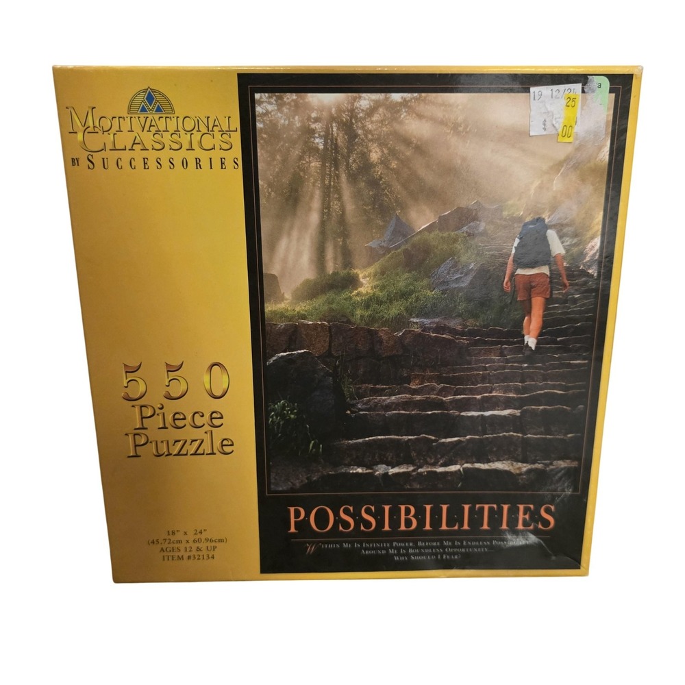 Vintage Successories Motivational Classics Possibilities 550 Piece Puzzle Yellow